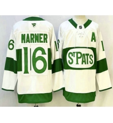 Men's Toronto Maple Leafs #16 Mitch Marner White St Pats Authentic Jersey