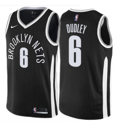 Men's Nike Brooklyn Nets #6 Jared Dudley Swingman Black NBA Jersey - City Edition