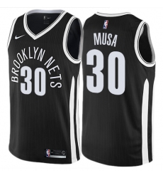Women's Nike Brooklyn Nets #30 Dzanan Musa Swingman Black NBA Jersey - City Edition