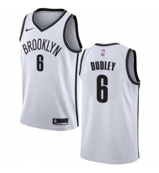 Women's Nike Brooklyn Nets #6 Jared Dudley Swingman White NBA Jersey - Association Edition