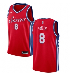 Men's Nike Philadelphia 76ers #8 Zhaire Smith Swingman Red NBA Jersey Statement Edition