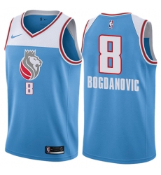 Men's Nike Sacramento Kings #8 Bogdan Bogdanovic Swingman Blue NBA Jersey - City Edition