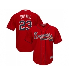Youth Atlanta Braves #23 Adam Duvall Replica Red Alternate Cool Base Baseball Jersey