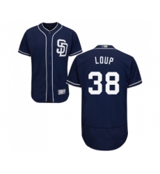 Men's San Diego Padres #38 Aaron Loup Navy Blue Alternate Flex Base Authentic Collection Baseball Jersey