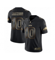 Men's Philadelphia Eagles #10 DeSean Jackson Black Golden Edition 2019 Vapor Untouchable Limited Jersey
