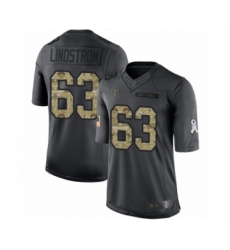 Men's Atlanta Falcons #63 Chris Lindstrom Limited Black 2016 Salute to Service Football Jersey