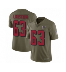 Youth Atlanta Falcons #63 Chris Lindstrom Limited Olive 2017 Salute to Service Football Jersey