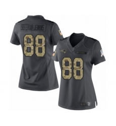 Women's New England Patriots #88 Austin Seferian-Jenkins Limited Black 2016 Salute to Service Football Jersey