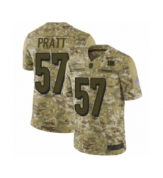 Men's Cincinnati Bengals #57 Germaine Pratt Limited Camo 2018 Salute to Service Football Jersey