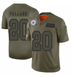 Men's Dallas Cowboys #20 Tony Pollard Limited Camo 2019 Salute to Service Football Jersey