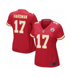 Women's Kansas City Chiefs #17 Mecole Hardman Game Red Team Color Football Jersey