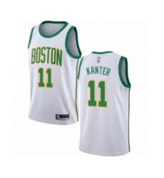 Women's Boston Celtics #11 Enes Kanter Swingman White Basketball Jersey - City Edition