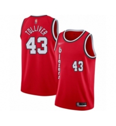 Youth Portland Trail Blazers #43 Anthony Tolliver Swingman Red Hardwood Classics Basketball Jersey