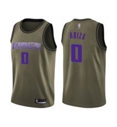 Men's Sacramento Kings #0 Trevor Ariza Swingman Green Salute to Service Basketball Jersey