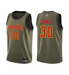 Men's Atlanta Hawks #30 Damian Jones Swingman Green Salute to Service Basketball Jersey