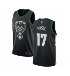Youth Milwaukee Bucks #17 Pau Gasol Swingman Black Basketball Jersey - Statement Edition