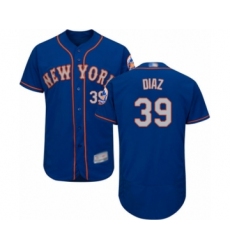 Men's New York Mets #39 Edwin Diaz Royal Gray Alternate Flex Base Authentic Collection Baseball Jersey