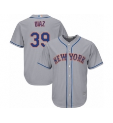 Youth New York Mets #39 Edwin Diaz Authentic Grey Road Cool Base Baseball Jersey