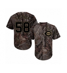Men's Cincinnati Reds #58 Luis Castillo Authentic Camo Realtree Collection Flex Base Baseball Jersey