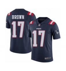 Men's New England Patriots #17 Antonio Brown Navy Blue Team Color Vapor Untouchable Limited Player 100th Season Football Jersey