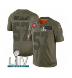 Men's San Francisco 49ers #57 Dre Greenlaw Limited Olive 2019 Salute to Service Super Bowl LIV Bound Football Jersey