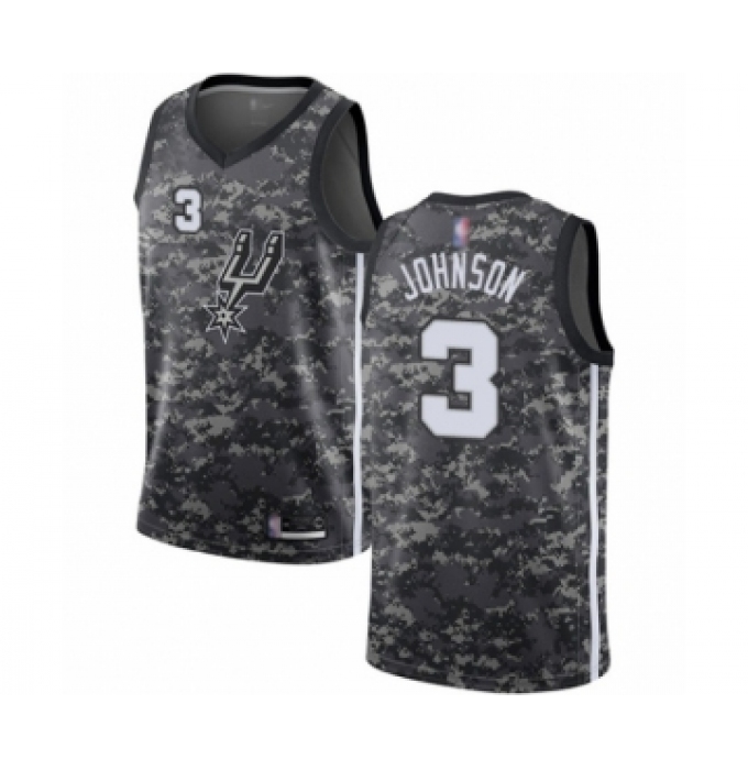 Men's San Antonio Spurs #3 Keldon Johnson Authentic Camo Basketball Jersey - City Edition