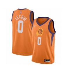 Men's Phoenix Suns #0 Jalen Lecque Authentic Orange Finished Basketball Jersey - Statement Edition