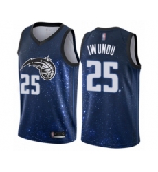 Men's Orlando Magic #25 Wes Iwundu Authentic Blue Basketball Jersey - City Edition