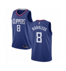 Youth Los Angeles Clippers #8 Moe Harkless Swingman Blue Basketball Jersey - Icon Edition