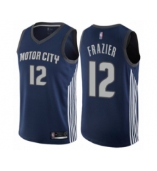 Women's Detroit Pistons #12 Tim Frazier Swingman Navy Blue Basketball Jersey - City Edition