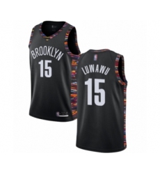 Men's Brooklyn Nets #15 Timothe Luwawu Authentic Black Basketball Jersey - 2018 19 City Edition