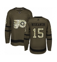 Youth Philadelphia Flyers #15 Matt Niskanen Authentic Green Salute to Service Hockey Jersey