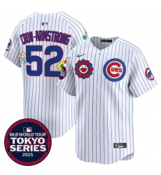 Men's Chicago Cubs #52 Pete Crow-Armstrong White 2025 Tokyo Series Limited Stitched Baseball Jersey
