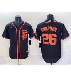Men's San Francisco Giants #26 Matt Chapman Black Cool Base Stitched Baseball Jersey