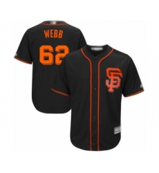 Youth San Francisco Giants #62 Logan Webb Authentic Black Alternate Cool Base Baseball Player Jersey