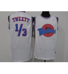 Men's Space Jam Tune Squad 13 Tweety White Stitched Basketball Jersey