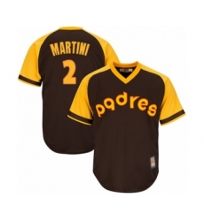 Youth San Diego Padres #2 Nick Martini Authentic Brown Alternate Cooperstown Cool Base Baseball Player Jersey