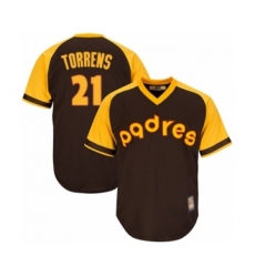 Youth San Diego Padres #21 Luis Torrens Authentic Brown Alternate Cooperstown Cool Base Baseball Player Jersey
