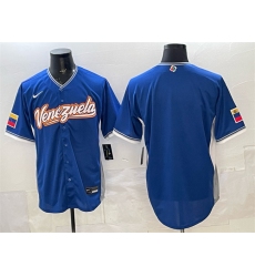 Men's Venezuela Baseball Blank Blue 2026 World Baseball Classic Road Stadium Stitched Jersey