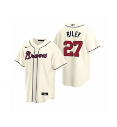 Men's Atlanta Braves #27 Austin Riley Nike Cream 2020 Replica Alternate Jersey
