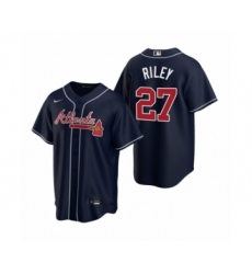 Men's Atlanta Braves #27 Austin Riley Nike Navy 2020 Replica Alternate Jersey