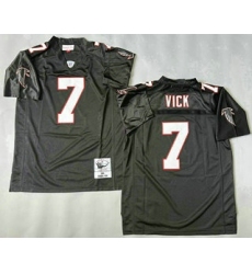 Men's Atlanta Falcons #7 Michael Vick Black 2003 Throwback Jersey