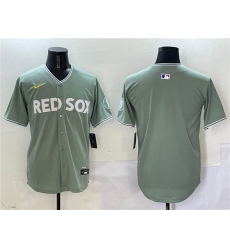 Men's Boston Red Sox Blank Green 2025 City Connect Limited Stitched Baseball Jersey