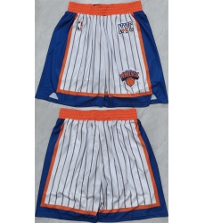 Men's New Yok Knicks White Shorts (Run Small)