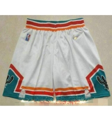 Men's San Antonio Spurs White 75th Anniversary Diamond 2021 Stitched Swingman Shorts