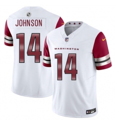 Men's Washington Commanders #14 Josh Johnson White 2025 F.U.S.E. Vapor Limited Football Stitched Jersey