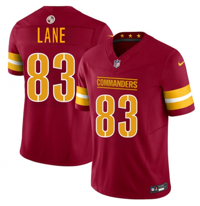 Men's Washington Commanders #83 Jaylin Lane Burgundy 2025 Draft F.U.S.E. Vapor Limited Football Stitched Jersey
