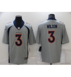 Men's Denver Broncos #3 Russell Wilson Grey Vapor Untouchable Limited Stitched Jersey