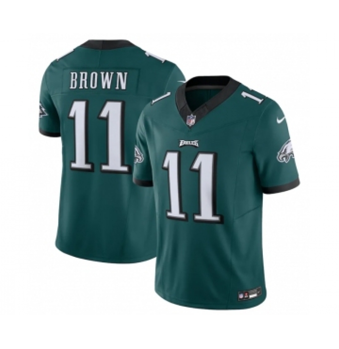Men's Philadelphia Eagles #11 A.J. Brown Green 2023 F.U.S.E. Vapor Untouchable Limited Stitched Football Jersey