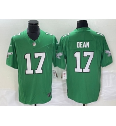 Men's Nike Philadelphia Eagles #17 Nakobe Dean Green 2023 F.U.S.E. Vapor Limited Throwback Stitched Football Jersey